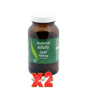 Pack de 2 unidades Alfalfa (Medicago Sativa) 700 Mg 120 Comprimidos De Health Aid
