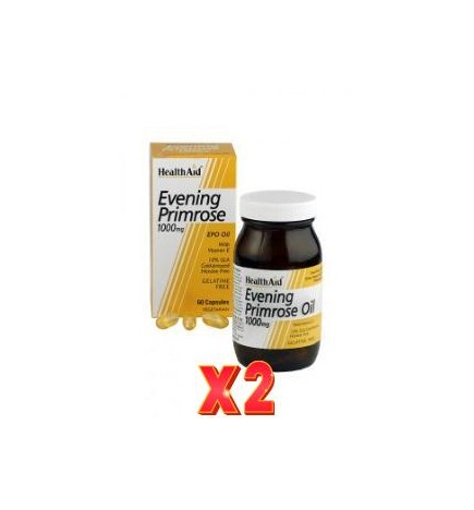 Pack de 2 unidades Aceite De Onagra 1.000 Mg 60 capsulas De Health Aid