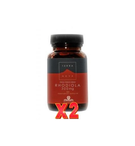 Pack de 2 unidades Rodiola 300 Mg (Rhodiola Rosea) 50 Capsulas vegetales De Terranova