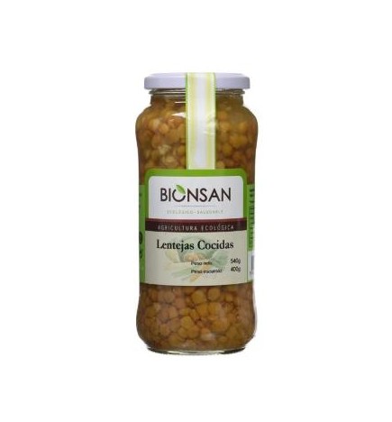 Lentejas Pardinas Cocidas 400 Gramos Eco Bionsan