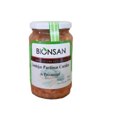 Lentejas Pardinas Cocidas 220 Gramos Eco Bionsan