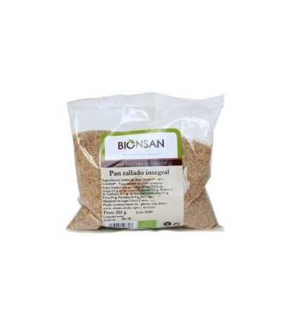 Pan Rallado Integral 250 Gramos Bionsan