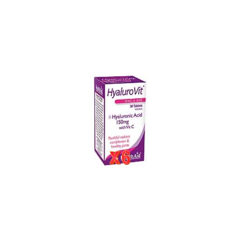 Pack de 6 unidades Hyalurovit 30 Comprimidos De Health Aid