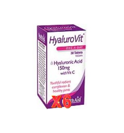 Pack de 6 unidades Hyalurovit 30 Comprimidos De Health Aid