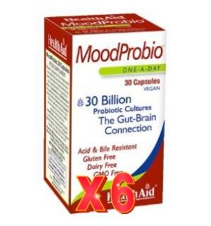 Pack de 6 unidades Moodprobio 30 Capsulas vegetales De Health Aid