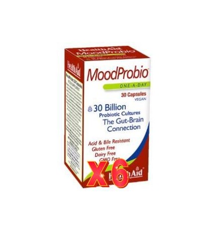 Pack de 6 unidades Moodprobio 30 Capsulas vegetales De Health Aid