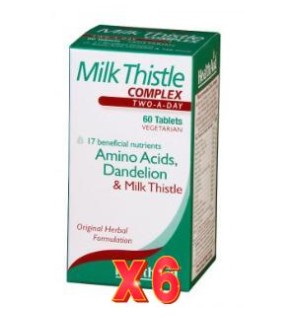 Pack de 6 unidades Cardo Mariano Comprimidoslex 60 Comprimidos De Health Aid