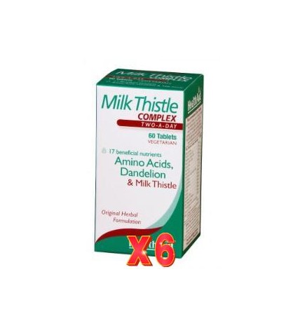 Pack de 6 unidades Cardo Mariano Comprimidoslex 60 Comprimidos De Health Aid