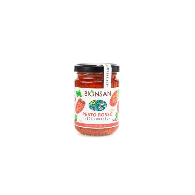 Pesto Rosso Con Piñones 140 Gramos Eco Bionsan Pesto Rosso Con Piñones 140 Gramos Eco Bionsan