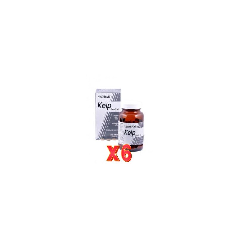Pack de 6 unidades Kelp 240 Comprimidos De Health Aid Pack de 6 unidades Kelp 240 Comprimidos De Health Aid