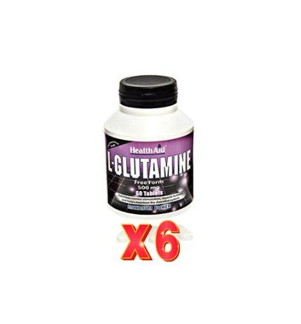 Pack de 6 unidades L-Glutamina 500 Mg 60 Comprimidos De Health Aid