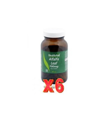 Pack de 6 unidades Alfalfa (Medicago Sativa) 700 Mg 120 Comprimidos De Health Aid
