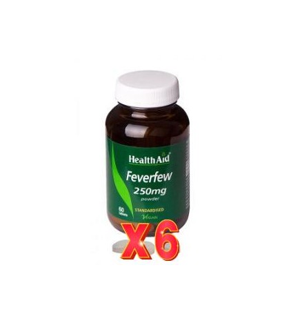 Pack de 6 unidades Matricaria (Tanacetum Parthenium) 250 Mg 60 Comprimidos De Health Aid