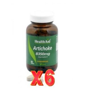 Pack de 6 unidades Alcachofera (Cynara Scolymus) 8.350 Mg 60 Comprimidos De Health Aid
