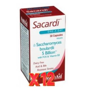 Pack 12 uds Sacardi 30 Capsulas vegetales De Health Aid