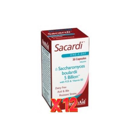 Pack 12 uds Sacardi 30 Capsulas vegetales De Health Aid