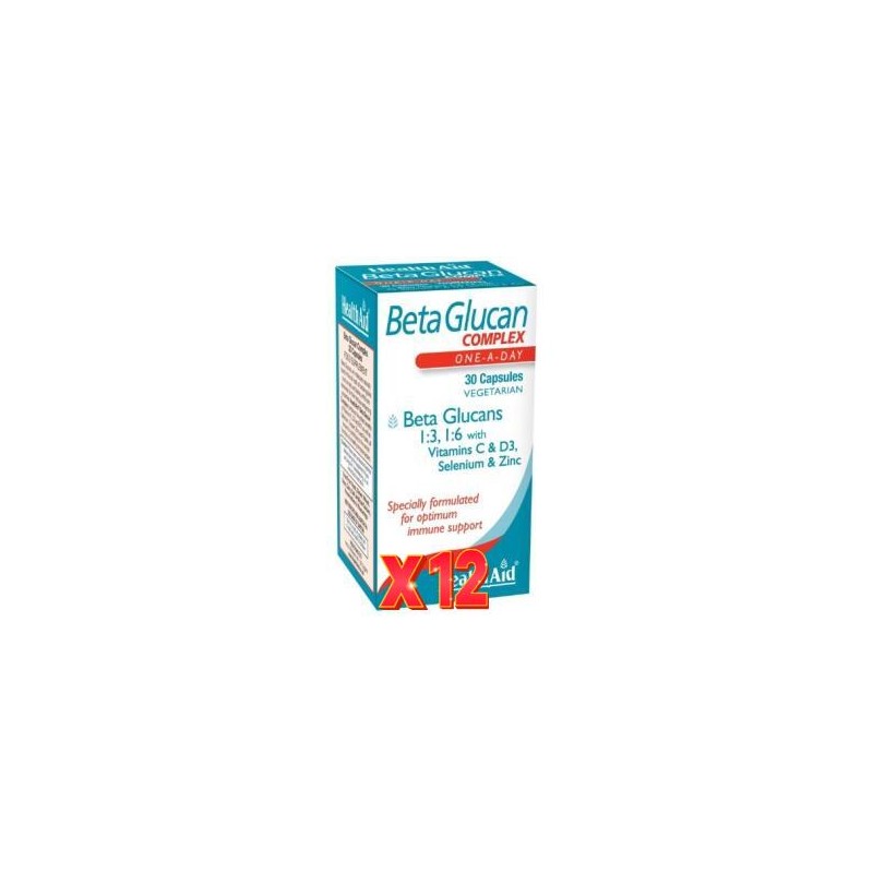 Pack 12 uds Betaglucan Comprimidoslex 30 capsulas De Health Aid Pack 12 uds Betaglucan Comprimidoslex 30 capsulas De Health Aid