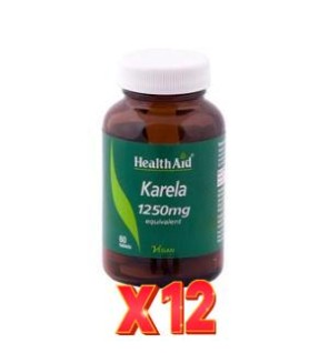 Pack 12 uds Melón Amargo (Momordica Charantia) 1.250 Mg 60 Comprimidos De Health Aid