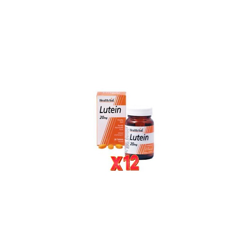 Pack 12 uds Luteína 20 Mg 30 Comprimidos De Health Aid Pack 12 uds Luteína 20 Mg 30 Comprimidos De Health Aid