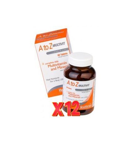 Pack 12 uds Multi A-Z 90 Comprimidos De Health Aid