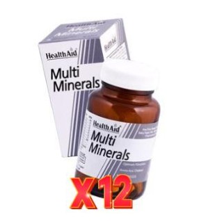 Pack 12 uds Multiminerales 30 Comprimidos De Health Aid