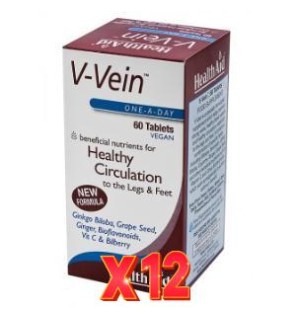 Pack 12 uds V-Vein 60 Comprimidos De Health Aid
