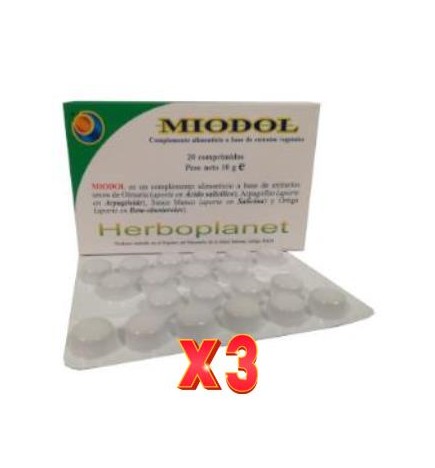 Pack de 3 unidades Miodol 20 Comprimidos