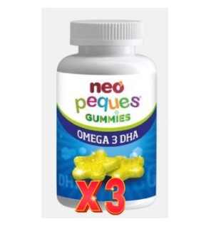Pack de 3 unidades Neo Peques Gummies Omega 3 Dha 30 Gominolas