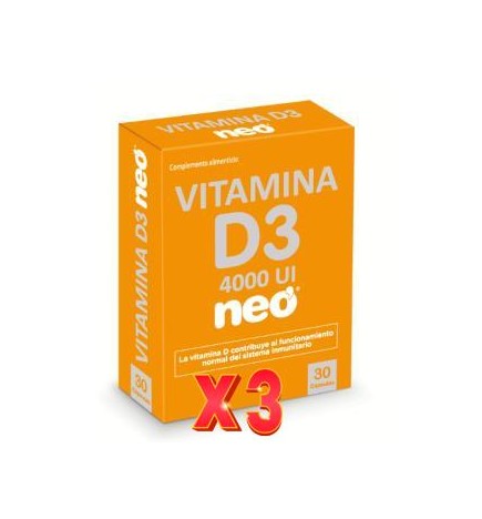 Pack de 3 unidades Vitamina D3 Neo 30 Capsulas