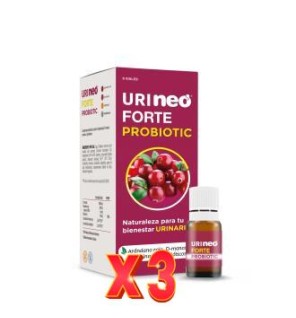 Pack de 3 unidades Urineo Forte Probiotic 8 Viales.