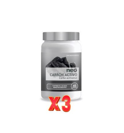 Pack de 3 unidades Carbon Activo Neo 45 Capsulas
