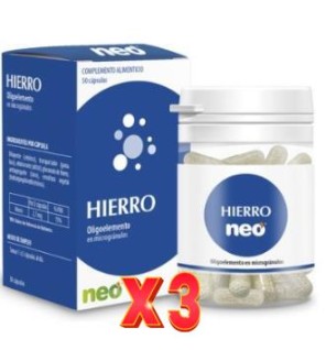 Pack de 3 unidades Hierro Microgranulos Neo 50 Capsulas