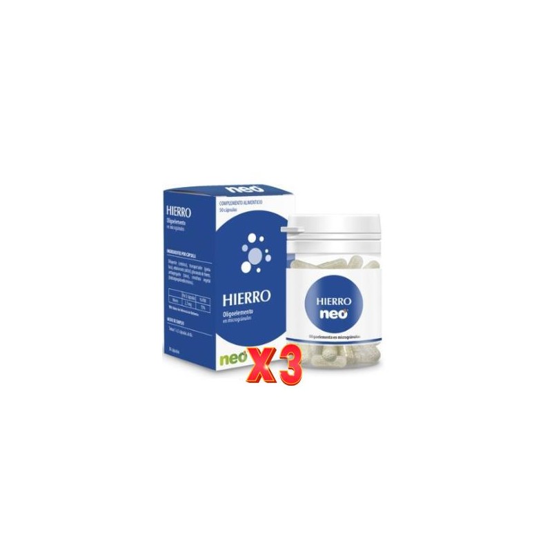Pack de 3 unidades Hierro Microgranulos Neo 50 Capsulas Pack de 3 unidades Hierro Microgranulos Neo 50 Capsulas