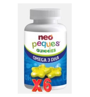 Pack de 6 unidades Neo Peques Gummies Omega 3 Dha 30 Gominolas