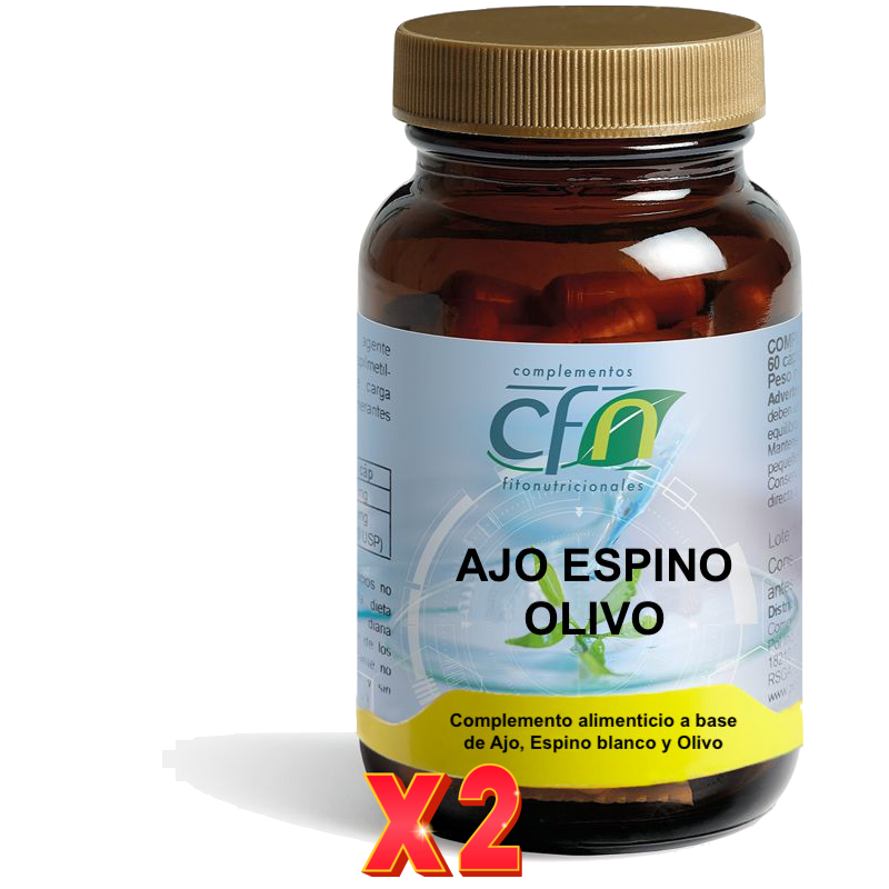 Pack de 2 unidades Ajo Espino Olivo 90 Perlas Cfn