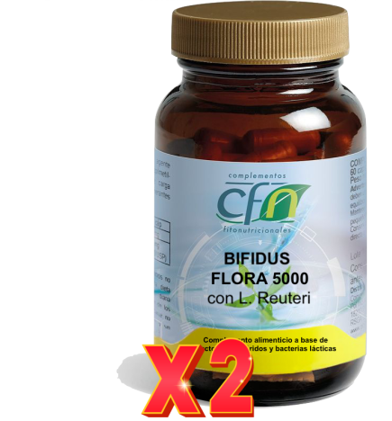 Pack de 2 unidades Bifidusflora 5000 60 Capsulas Vegetales Cfn