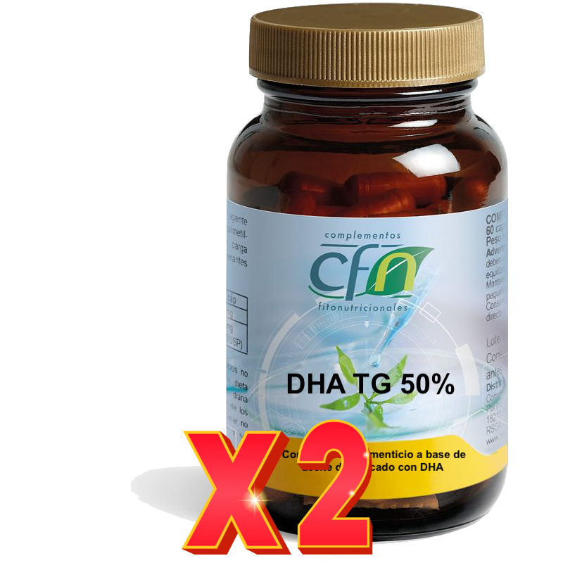 Pack de 2 unidades Dha Tg 50% 120 Perlas Cfn Pack de 2 unidades Dha Tg 50% 120 Perlas Cfn