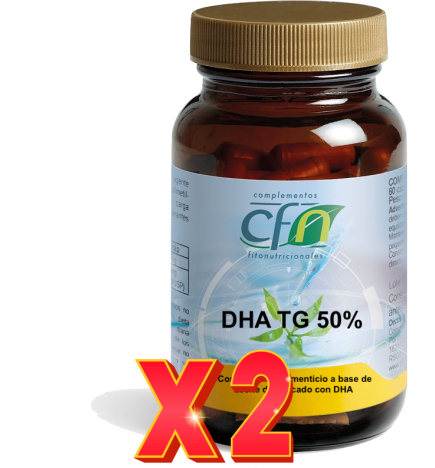 Pack de 2 unidades Dha Tg 50% 120 Perlas Cfn