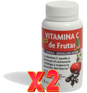 Pack de 2 unidades Vitamina C De Frutas 60 Compr. Holistica