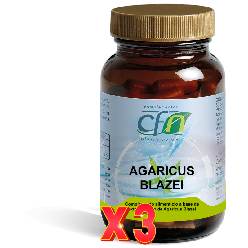 Pack de 3 unidades Agaricus Blazei 60 Capsulas Cfn
