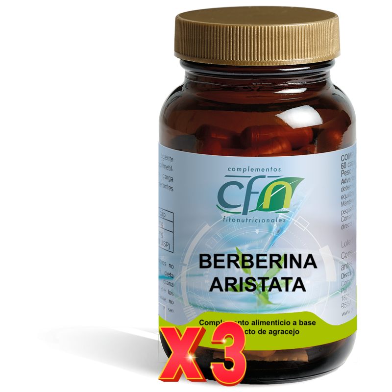 Pack de 3 unidades Berberina Aristata 90 Caps Cfn Pack de 3 unidades Berberina Aristata 90 Caps Cfn