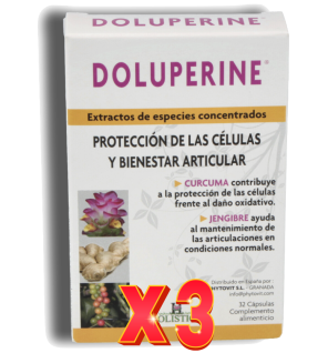 Pack de 3 unidades Doluperine 32 Capsulas Holistica