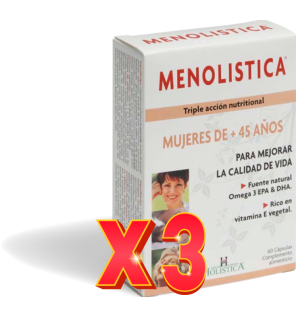 Pack de 3 unidades Menolistica 60 Capsulas Holistica