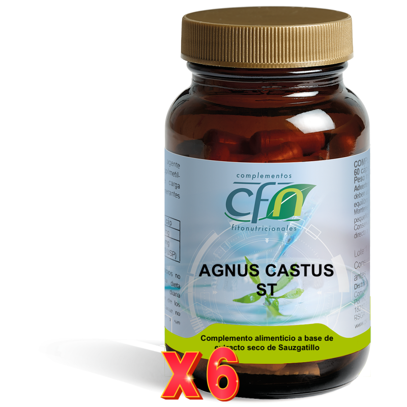 Pack de 6 unidades Agnus Castus St 500 Mg 60 Capsulas Cfn Pack de 6 unidades Agnus Castus St 500 Mg 60 Capsulas Cfn