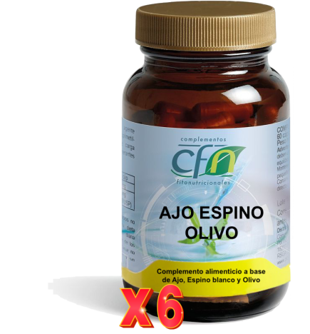 Pack de 6 unidades Ajo Espino Olivo 90 Perlas Cfn