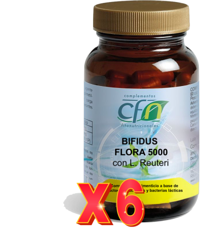 Pack de 6 unidades Bifidusflora 5000 60 Capsulas Vegetales Cfn