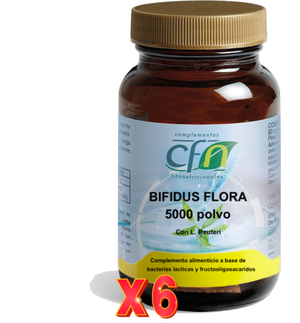 Pack de 6 unidades Bifidusflora 5000 Polvo 100 Gr Cfn
