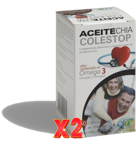 Pack de 2 unidades Aceite Chia 1 Gramos 60 Perlas Cfn