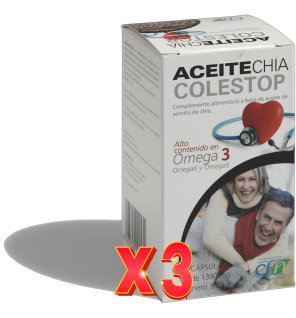 Pack de 3 unidades Aceite Chia 1 Gramos 60 Perlas Cfn
