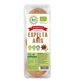 Rosquitos De Espelta Con Anís Bio 150 G Sol Natural
